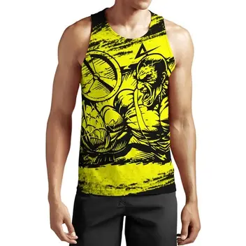 Regata Bodybuilder Amarelo Atlética Esportes
