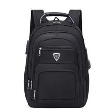 Mochila Cabo de Aço Grande Impermeável Reforçada Notebook Cadeado 5 Divisorios  8118