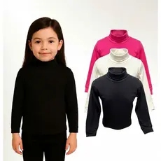 Kit 3 Blusa Infantil Segunda Pele Frio Menino Menina Cores Sortidas Para o Dia a Dia Escola Inverno