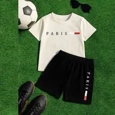 Kit 2 Peças Camisa + Short Infantil Masculino Premium Verão Dia a Dia Confortávem Estiloso