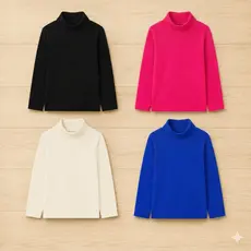 Blusa Segunda Pele Térmica sem pelúcia Infantil Gola Alta Menino Menina Criança