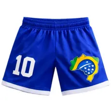 Bermuda Masculina Infantil Dryfit Premium Copa do Mundo Brasil Confortável Leve