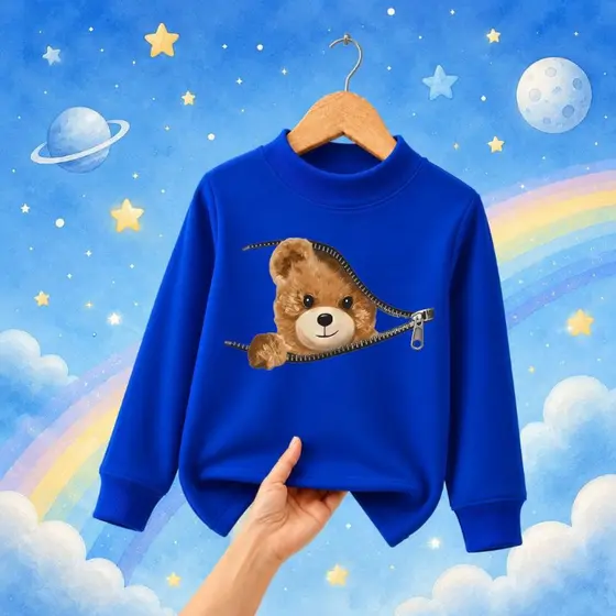 Blusa Infantil Cacharrel Manga Comprida 100% Algodão Ideal Para Escola Passeio e Inverno