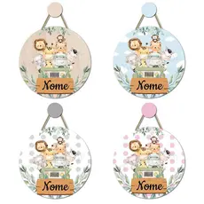 Enfeite De Porta Maternidade Safari Baby Quadro Decorativo Infantil Quarto Menino Ou Menina