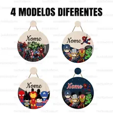 Enfeite Porta Maternidade Vingadores Heróis Quadro Decorativo Infantil Quarto Menino