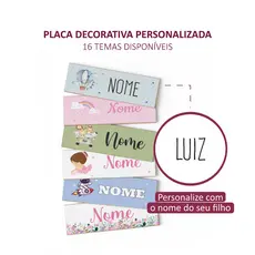 Enfeite De Porta Quarto Infantil Safari, Bailarina, Astronauta, Jardim Encantado, Quadros De Decoração
