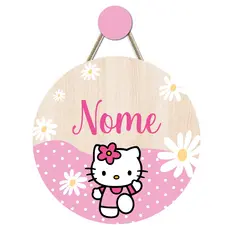 Enfeite Porta Maternidade Hello Kitty Quadro Decorativo Infantil Quarto Menina