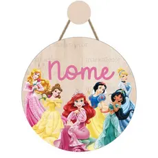 Enfeite Porta Maternidade Princesas Disney Quadro Decorativo Infantil Quarto Menina