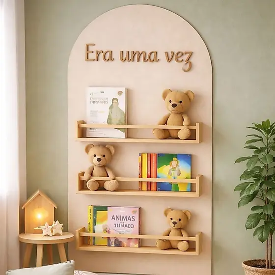 Adesivo de Parede Arco Romano Boho, Decoração Quarto Infantil Bebê, Maternidade, Cantinho da Leitura Premium