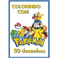 Kit de Desenho para Colorir Pokemon 50 Desenhos Interativos Ferias