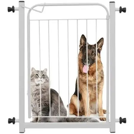 Portão Pet Branco 69cm + Prolongador 10cm S/ Furar Parede