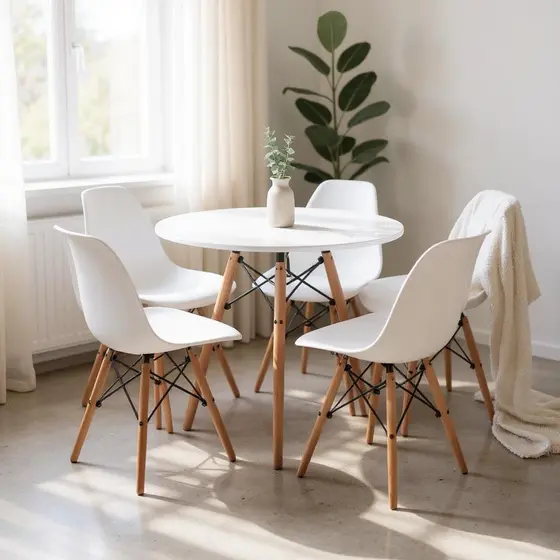 Kit com 4 Cadeiras Eames – Estilo Contemporâneo para Sala de Jantar ou Escritório