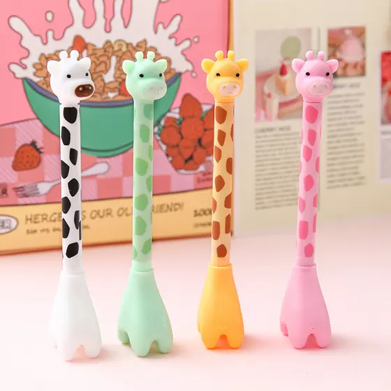 Novo Girafa Criativa Caneta Rollerball De Pé Em Decoração De Estilo Desenho Animado De Alta Aparência Assinatura Estudan