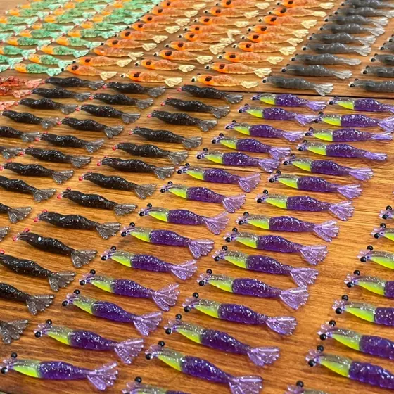 CAMARÃO ARTIFICIAL MAKAI 5,5CM - CORES SORTIDAS - ESCOLHA A QUANTIDADE