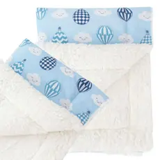 Manta Estampada com Sherpa Fofinha Inverno para Bebe Menino e Menina