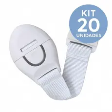 Kit Com 20 - Travas Flexivel Adesivas, Sem Furar Movel Multiuso Travas De Armario P/ Proteção Criancas Para Gavetas