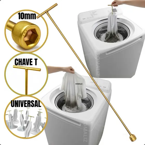 Chave T 10mm Longa Para Máquina de Lavar e Curta Brastemp Electrolux Agitador Remoção de Parafusos
