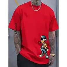 Camiseta Masculina Pato Estiloso Camisa 100% Algodão Malha Premium