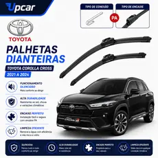 Kit Palhetas Silicone Parabrisa Jogo Par Dianteiro + Traseiro Toyota Corolla Cross 2021 até 2024