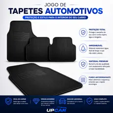 Jogo Tapete Carro Universal Antiderrapante Borracha Reforçado Lavável Kit 4 Peças Todos Modelos