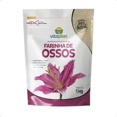 Fertilizante Orgânico Mineral Misto Farinha de Ossos Vitaplan 1kg Pacote Pouch Nutriplan Vitaplan