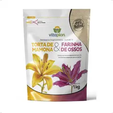 Adubo Fertilizante Torta de Mamona + Farinha de Ossos Pouch 1kg Natural - Vitaplan Nutriplan
