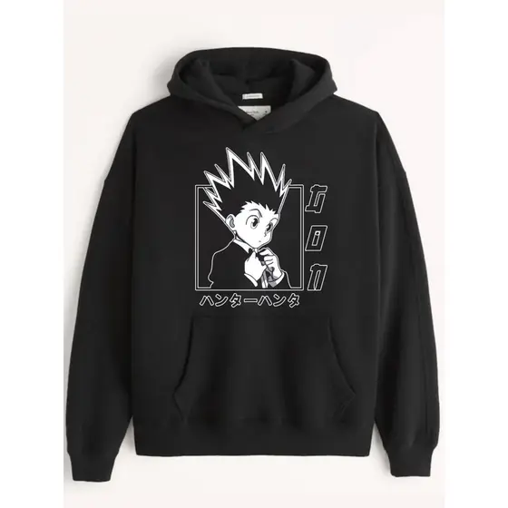 Moletom Canguru Com Bolso Com Capuz Anime Hunter x Hunter Gon