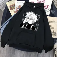 Moletom Canguru Bolso Capuz Moda Geek Hunter Blusa Killua Gon Unissex Malha Algodão Anime