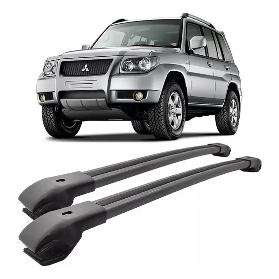 Travessa Larga Suporte de Teto Bagageiro Pajero Tr4  2003 A 2009 Mitsubishi 100% Alumínio