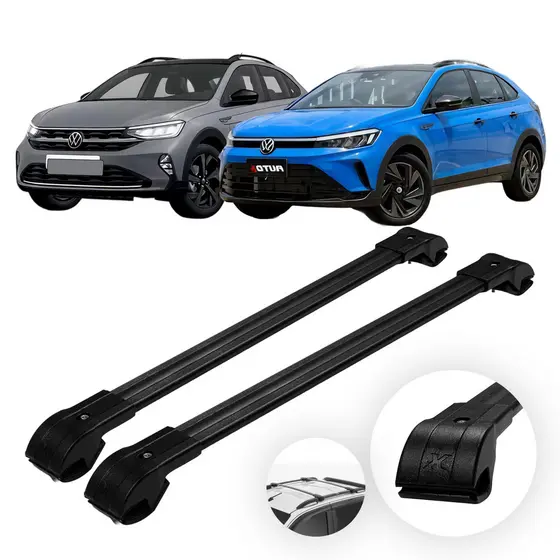 Rack de Teto Travessa Bagageiro Volkswagen Nivus 2020 A 2025 Par 100% Alumínio