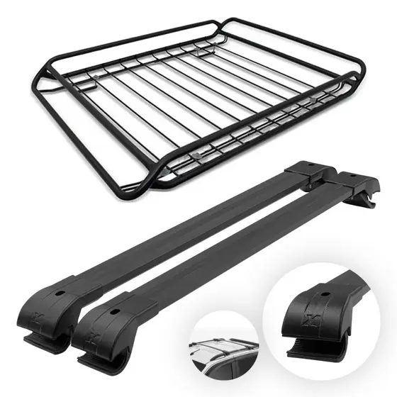 Rack de Teto Travessa Mitsubishi Pajero Sport 2007 A 2011 Bagageiro Maleiro Gradeado 100 cm X 80 cm