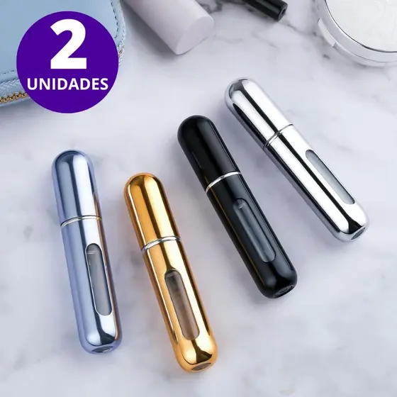 Kit 2 Frasco Porta Perfume Mini 5ml Portátil Bolsa Mochila Para Viagem