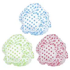 Kit 3 Toucas Para Banho Com Elástico Impermeável Tintura Hidratação Várias Estampas