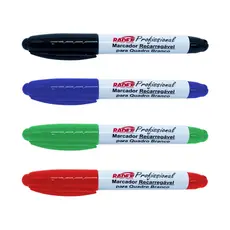 Kit 4 Canetas Marcador Quadro Lousa Branco Recarregável