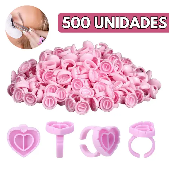 Kit Anel Batoque Descartável Cola Alongamento Cílios Sobrancelha Henna - Escolha Seu Kit