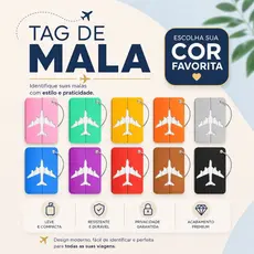 Tags Para Mala Viagem Mochila Bagagem Identificador Seguro Resistente - Escolha Seu Kit