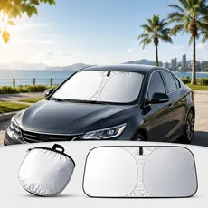 Protetor Solar Para-brisa Carro Quebra Sol Retrátil Dobrável UV Painel Universal Guarda Sol