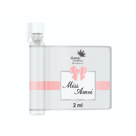 Miss Amei Perfume Feminino Amei Cosméticos 2ml Alta Fixação Essência Importada Parfum