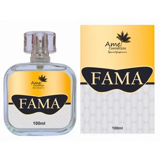 Perfume Fama Feminino Amei Cosméticos Alta Fixação 33% de Essência Importada EDP