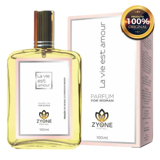 La Vie Est Amour Zyone Perfume Feminino Alta Fixação Essência Importada Parfum