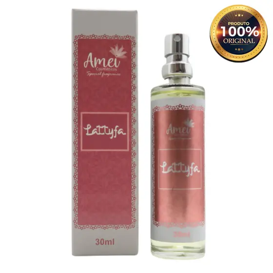 Lattyfa Perfume Feminino Amei Cosméticos 30ml Alta Fixação Essência Importada Parfum