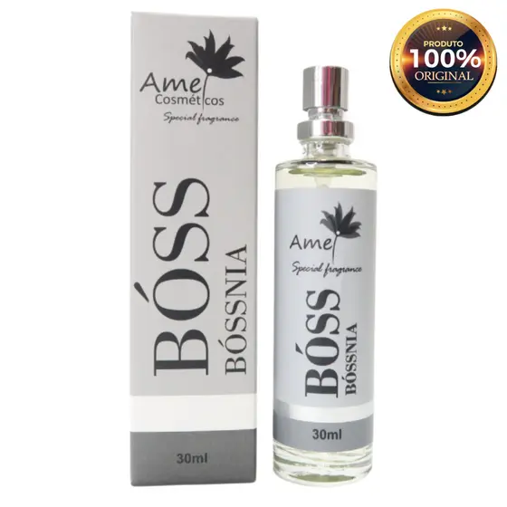 Bósnia Perfume Masculino Amei Cosméticos 30ml Alta Fixação Essência Importada Parfum