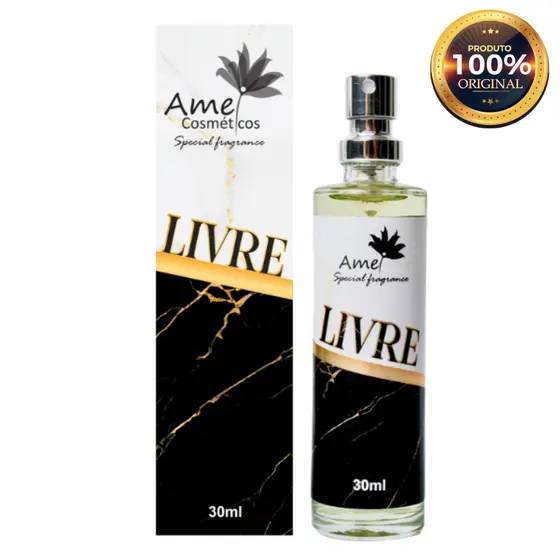 Livre Perfume Feminino Amei Cosméticos 30ml Alta Fixação Essência Importada Parfum