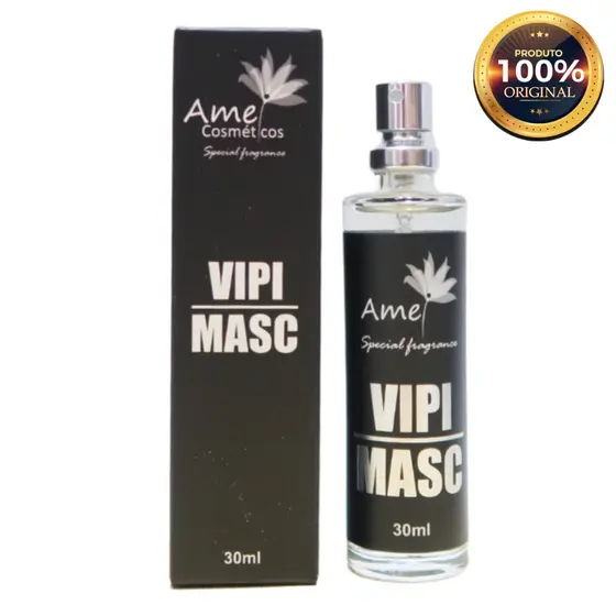 Vipi Masc Perfume Masculino Amei Cosméticos 30ml Alta Fixação Essência Importada Parfum