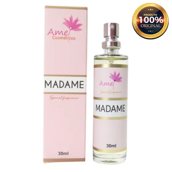 Madame Perfume Feminino Amei Cosméticos 30ml Alta Fixação Essência Importada Parfum
