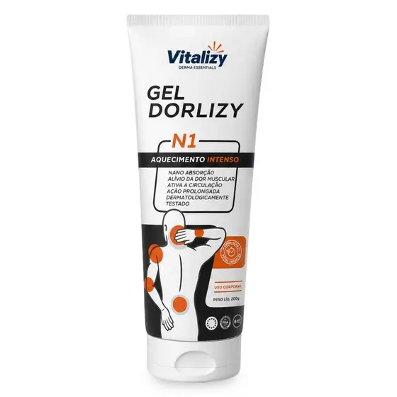 Gel Massageador Extra Forte 200g Efeito Aquecedor Alívio Muscular Arnica Mentol Canfora Salicilato de Metila Vitalizy