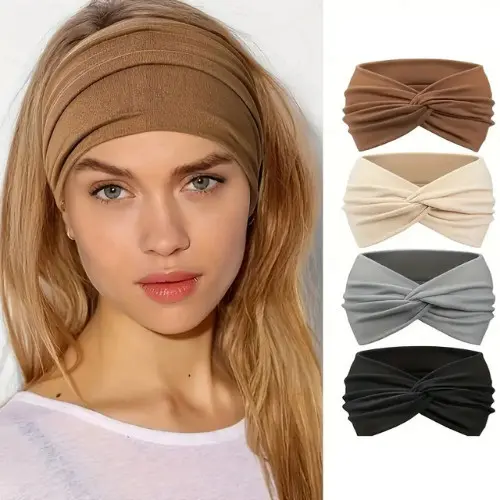 Faixa de Cabeça Turbante com Nó Feminina para Yoga Corrida Academia Esportes