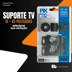 Kit 2 Suportes para Tv Fixo Universal Led Lcd Smart 4K 10 24 32 43 50 55 até 85 Polegadas Parede
