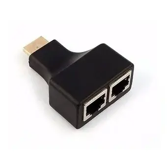 Extensor Adaptador Hdmi  Para  Cabo De Rede Rj45  Cat-5e/6