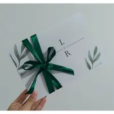 Convite de Casamento verde esmeralda
